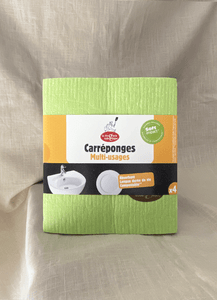 Bayetas ecológicas compostables de algodón y celulosa - pack de 4
