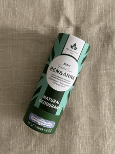 Desodorante natural zero waste en stick sin plástico y sin tóxicos aroma mint